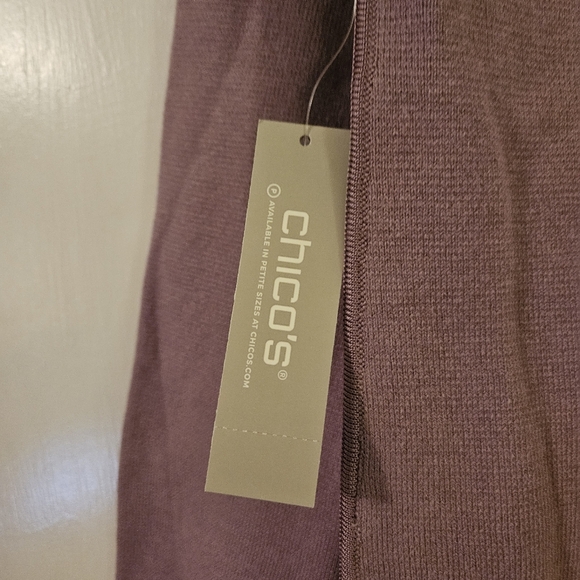 Chico's Lavender Mock Neck Pullover Sweater Heavyweight W Pockets Sz 0 NWT - Picture 5 of 9